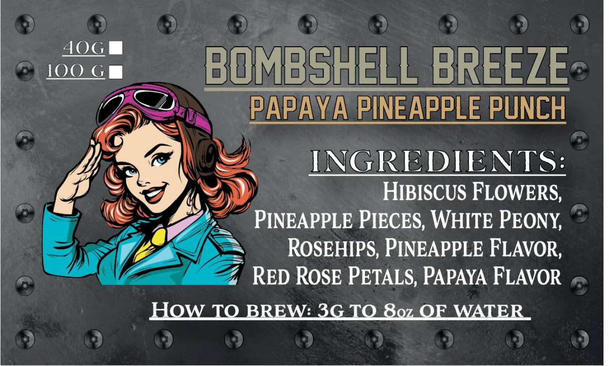 Bombshell Breeze | Papaya Pineapple Punch Loose Leaf Tea — Tropical and Refreshing