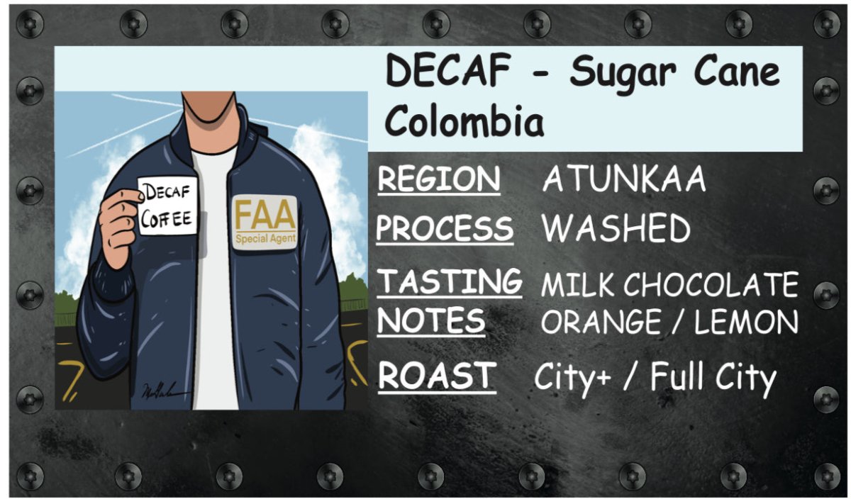 FAA Agent DECAF | Colombia Specialty Coffee — Sweet and Smooth