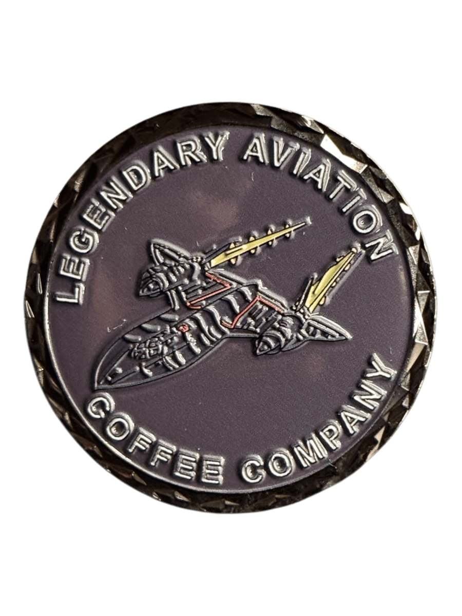 Legendary Aviation Challenge Coin — SR-71 Blackbird | Hand-Stamped, Sequential Numbered, 100% USA Made
