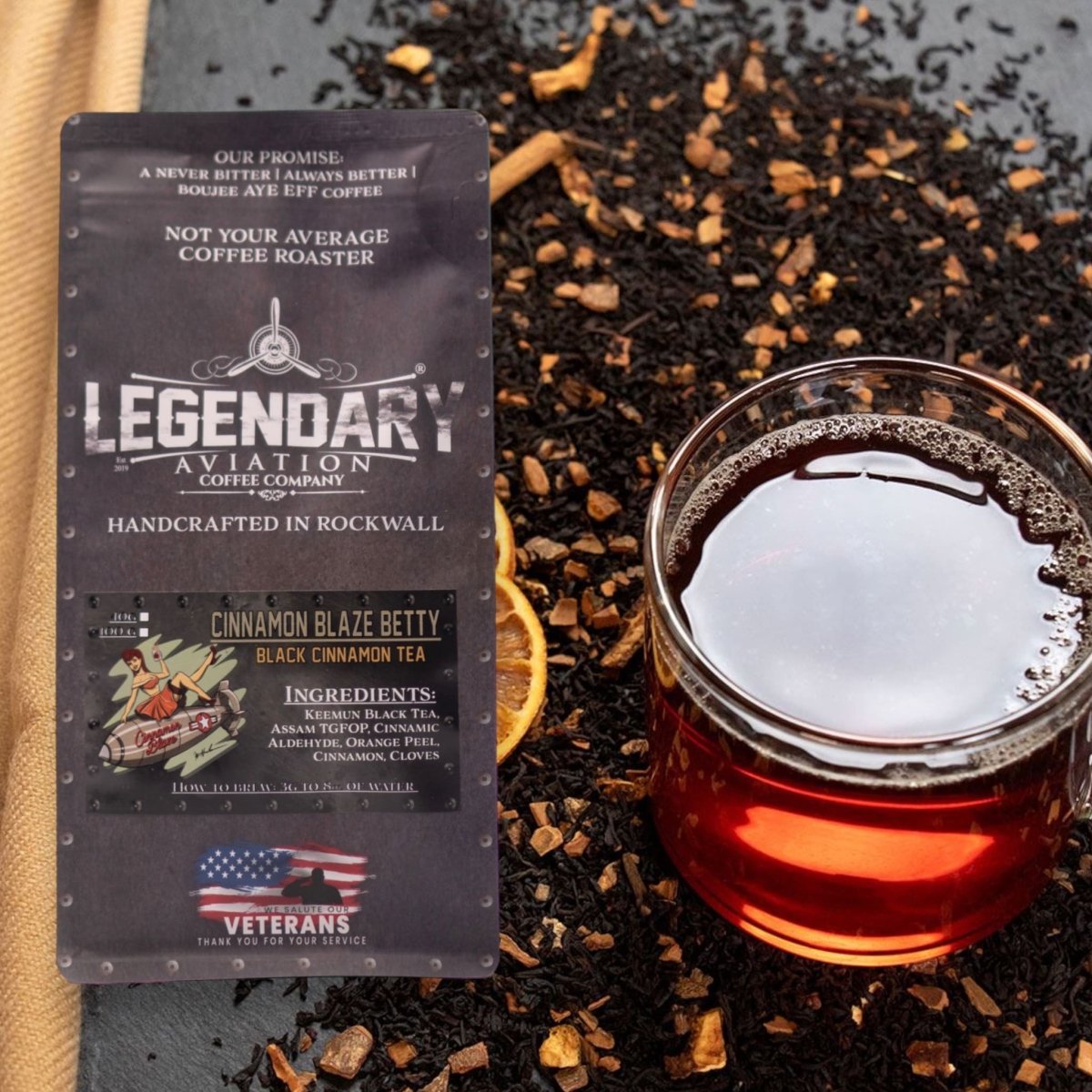 Cinnamon Blaze Betty | Black Cinnamon Loose Leaf Tea — Spicy and Bold