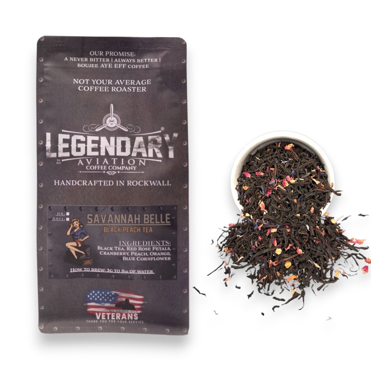 Savannah Belle | Black Peach Loose Leaf Tea — Bright and Juicy